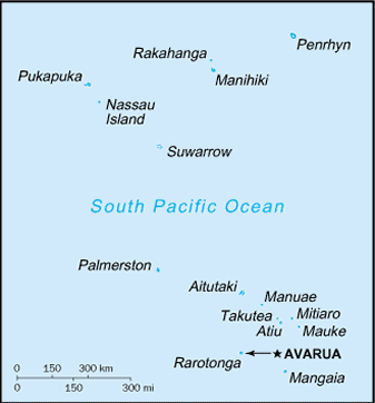 Map of Cook Islands